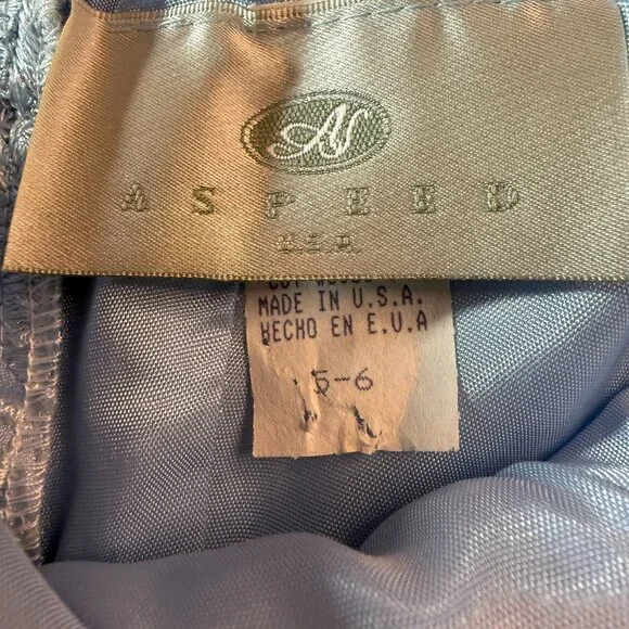 VTG📌 Aspeed Iridescent Organza 90s Fitted Corset-Style Bodice Prom Formal Gown - Picture 13 of 16